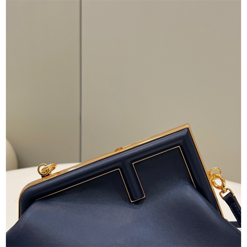 Fendi First Small Dark blue leather bag 8BP129ABVEF0J27