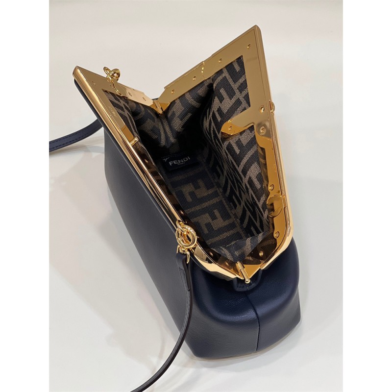 Fendi First Small Dark blue leather bag 8BP129ABVEF0J27