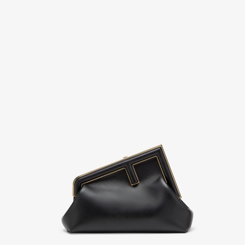 Fendi First Small Black leather bag 8BP129ABVEF0KUR