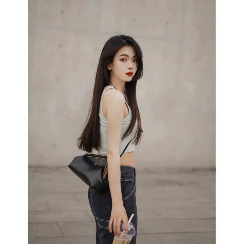 Fendi First Small Black leather bag 8BP129ABVEF0KUR