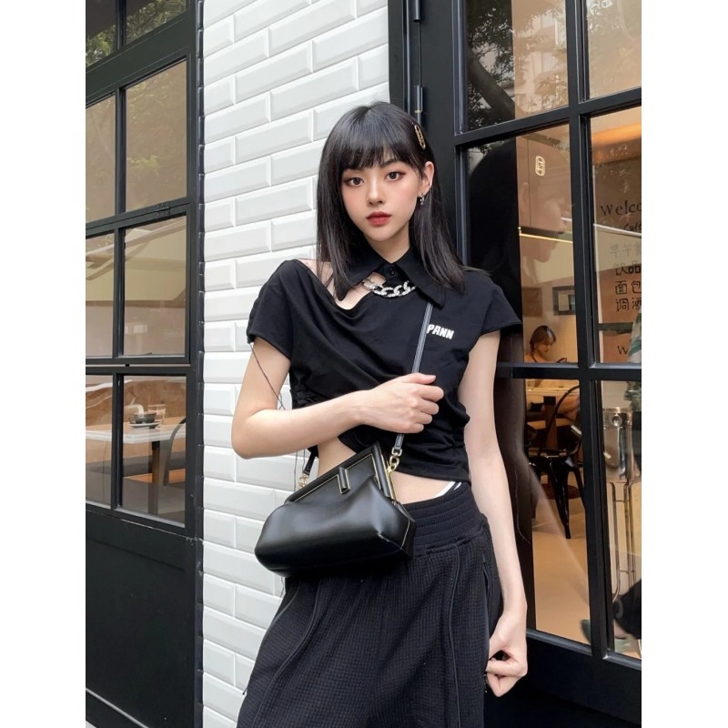 Fendi First Small Black leather bag 8BP129ABVEF0KUR