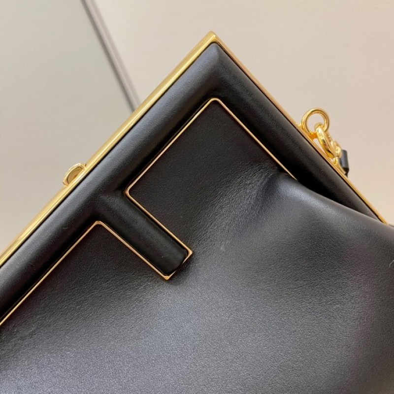 Fendi First Small Black leather bag 8BP129ABVEF0KUR