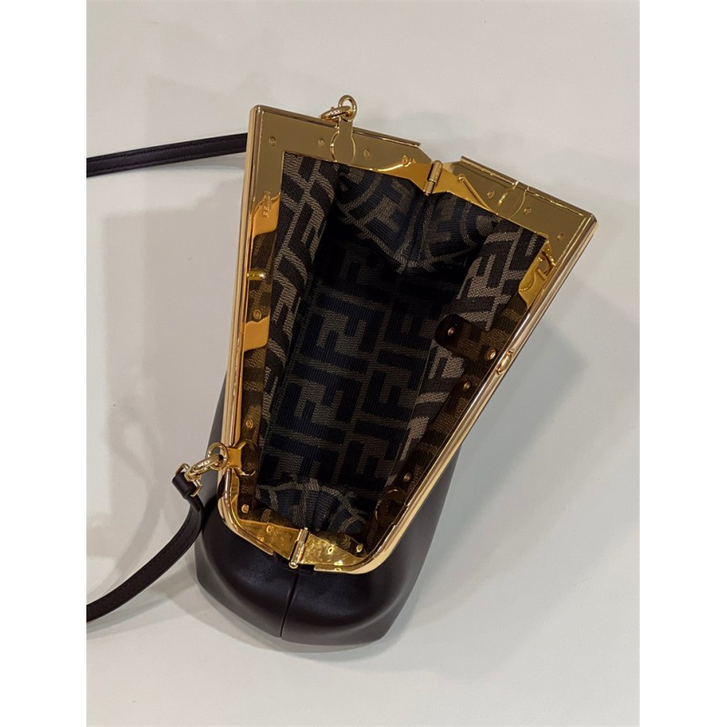 Fendi First Small Dark Brown leather bag 8BP129ABVEF0L1B
