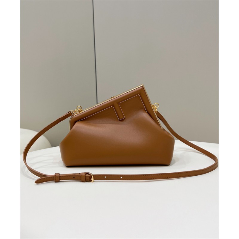 Fendi First Small Brown leather bag 8BP129ABVEF0NYJ