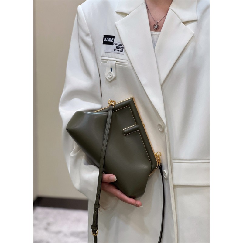 Fendi First Small Green leather bag 8BP129ABVEF14QW