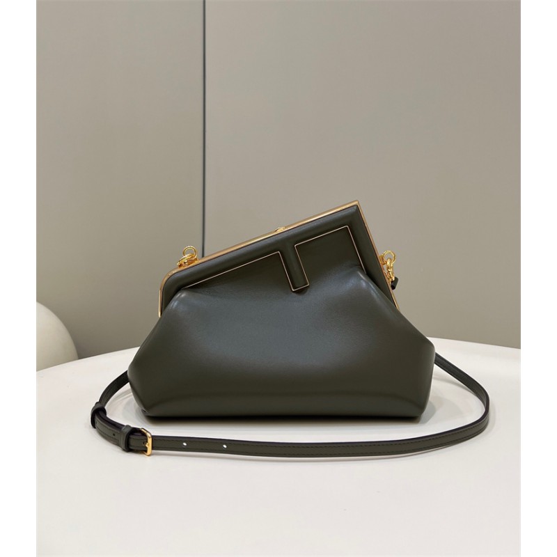 Fendi First Small Green leather bag 8BP129ABVEF14QW