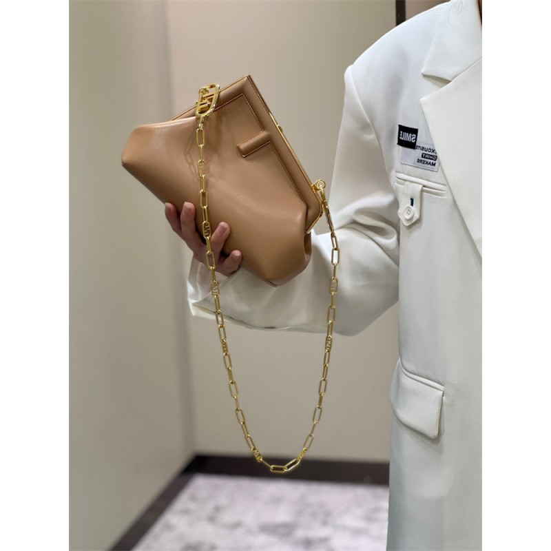 Fendi First Small Beige leather bag 8BP129ABVEF15KR