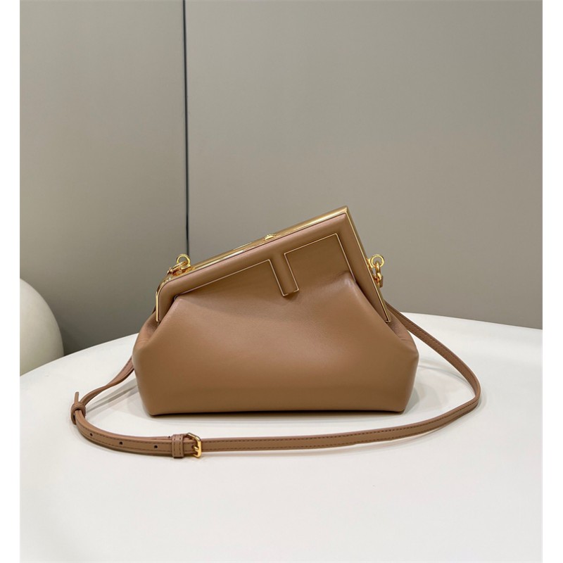 Fendi First Small Beige leather bag 8BP129ABVEF15KR
