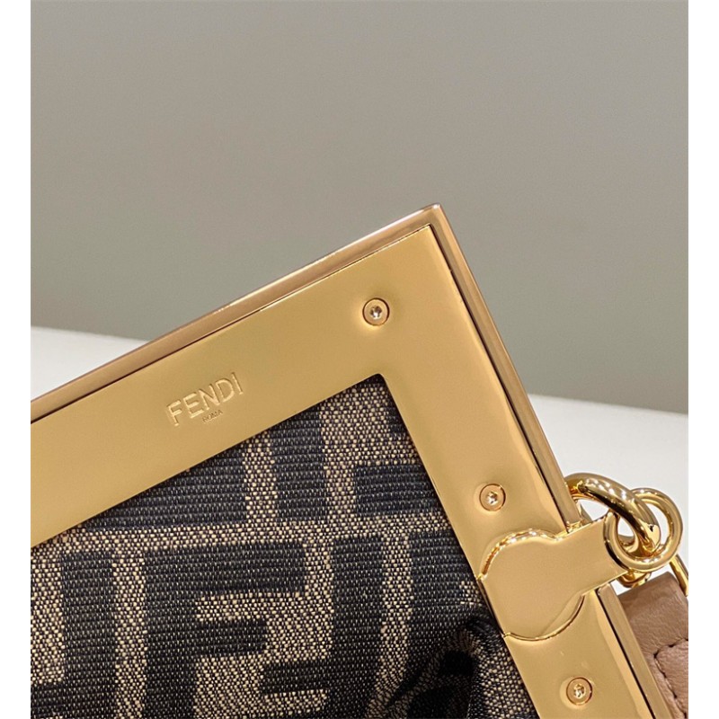Fendi First Small Beige leather bag 8BP129ABVEF15KR