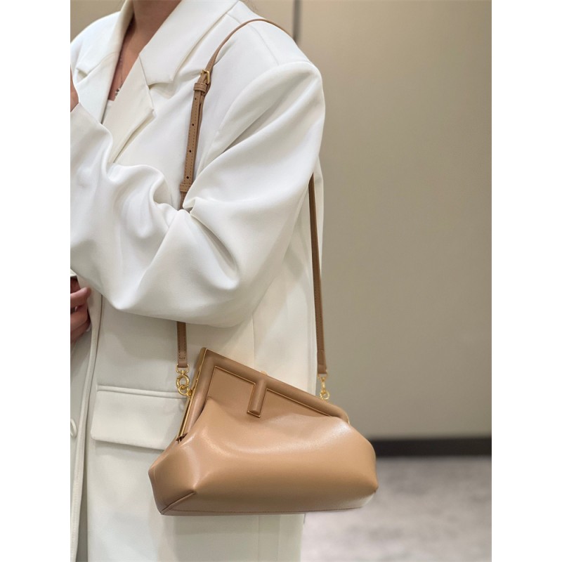 Fendi First Small Beige leather bag 8BP129ABVEF15KR