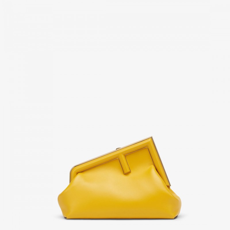Fendi First Small Yellow leather bag 8BP129ABVEF192E
