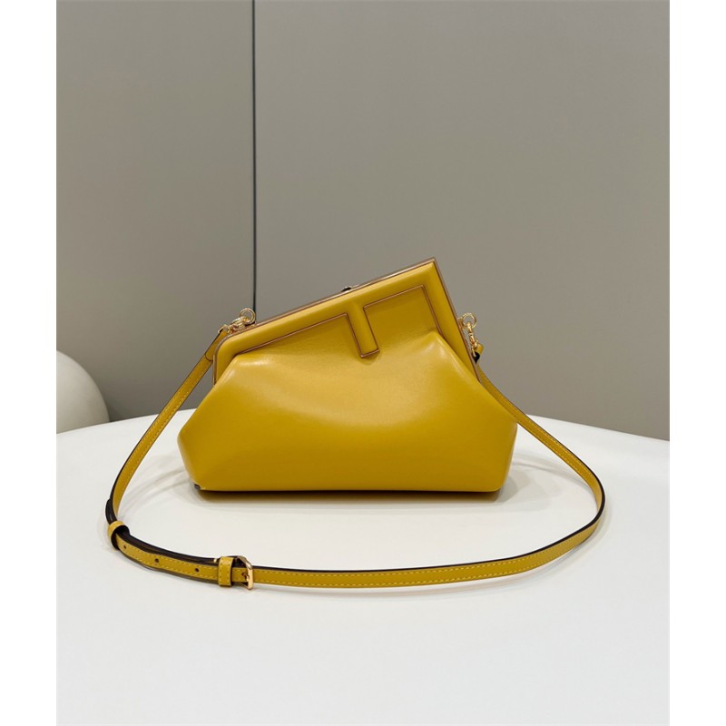 Fendi First Small Yellow leather bag 8BP129ABVEF192E