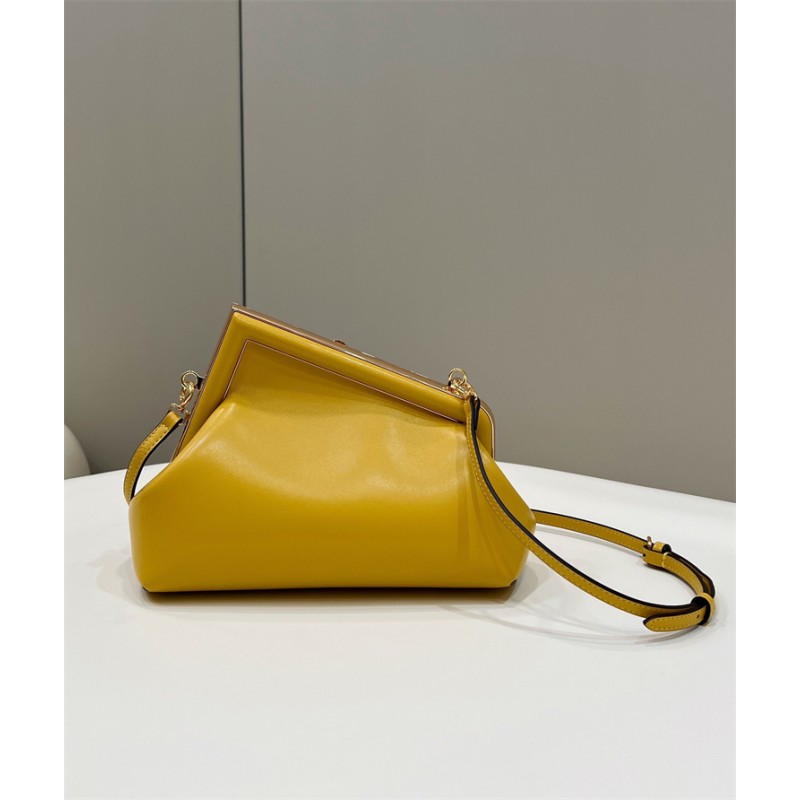 Fendi First Small Yellow leather bag 8BP129ABVEF192E