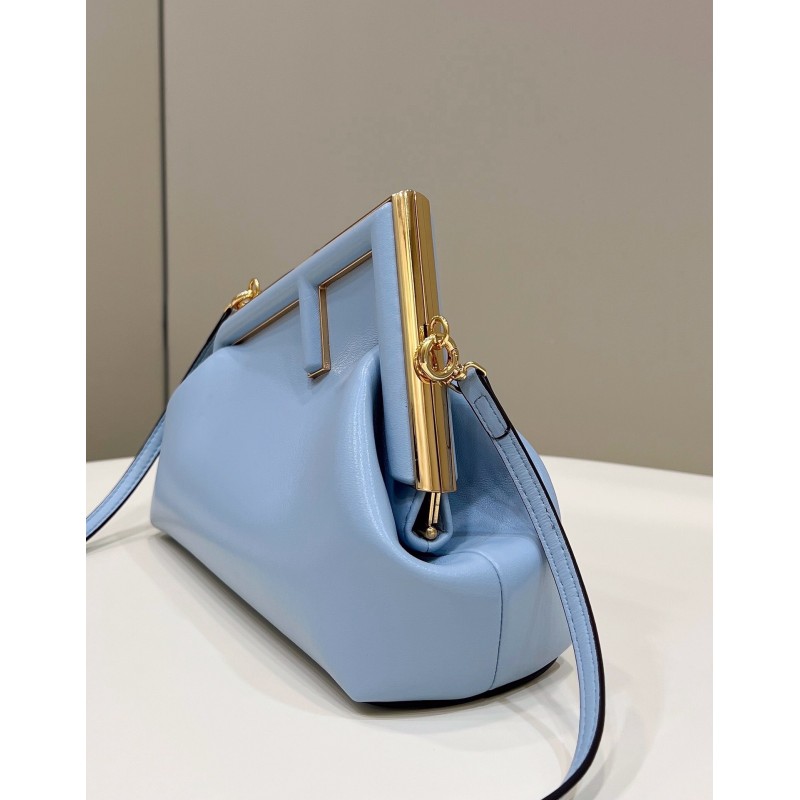 Fendi First Small Light Blue leather bag 8BP129ABVEF1993