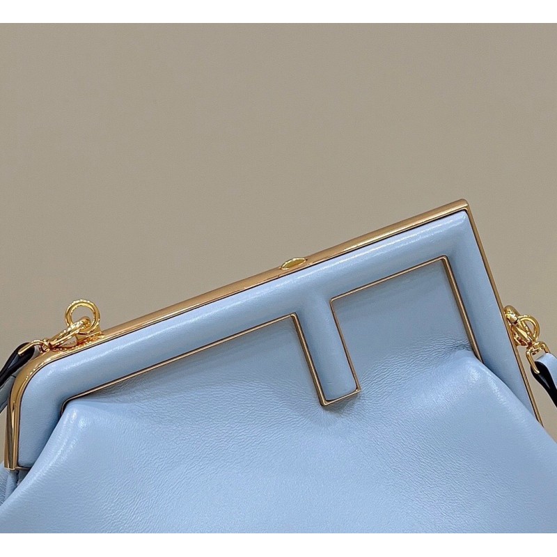 Fendi First Small Light Blue leather bag 8BP129ABVEF1993