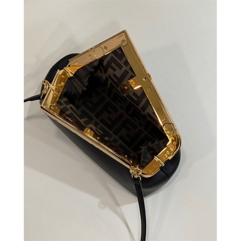 Fendi First Small Black leather and python leather bag 8BP129AGWRF1G5K