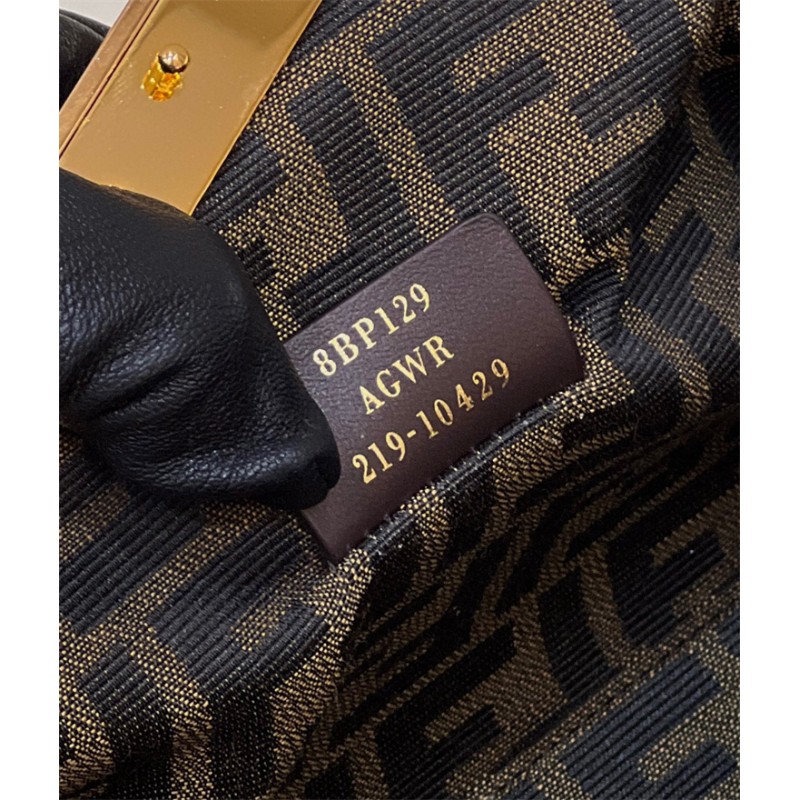 Fendi First Small Black leather and python leather bag 8BP129AGWRF1G5K