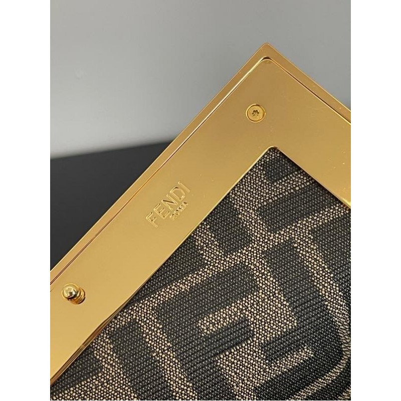 Fendi First Small Beige leather bag with exotic details 8BP129AGWRF1GEM