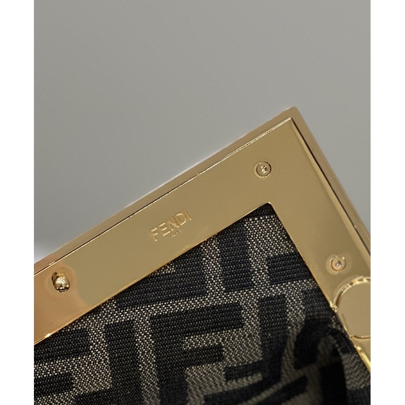 Fendi First Small Gold laminated leather bag 8BP129AISPF0RXU