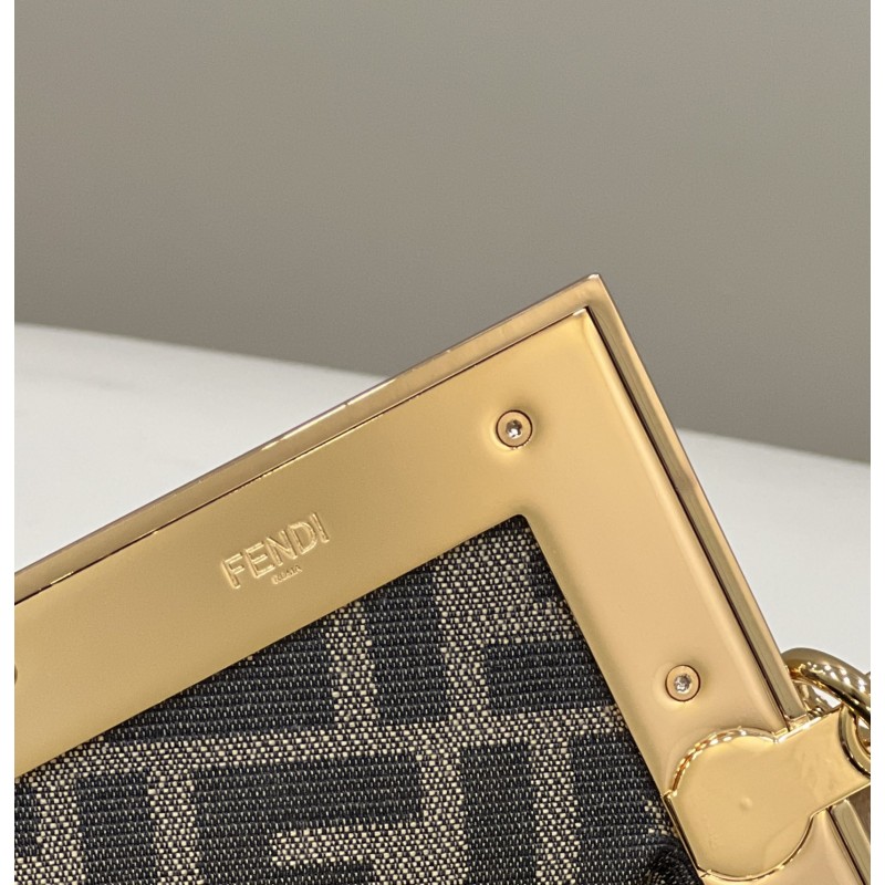 Fendi First Small Leather bag with multicolor inlay 8BP129AJS8F0MWU