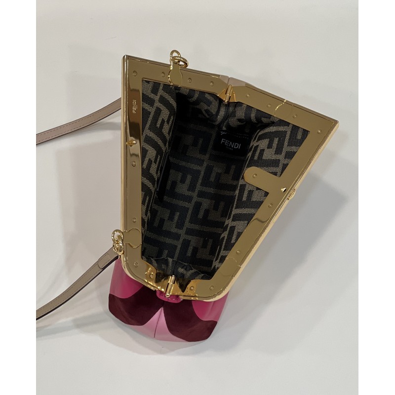 Fendi First Small Leather bag with multicolor inlay 8BP129AJS8F0MWU