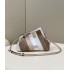 Fendi First Small Leather bag with silver and light brown inlay 8BP129AJSBF0KQ9