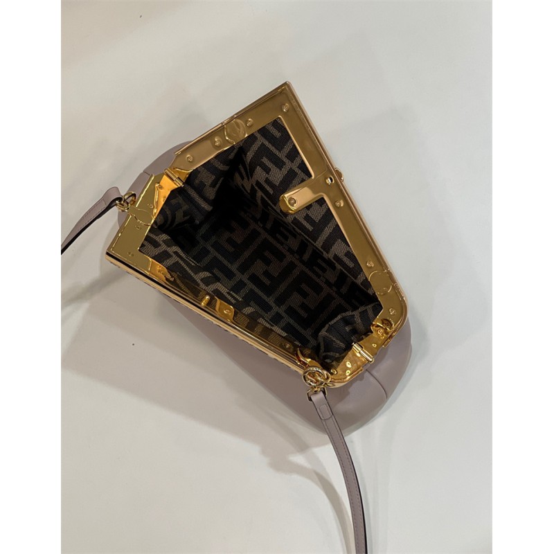 Fendi First Small Pink leather and python leather bag 8BP129AKKUF1HOP