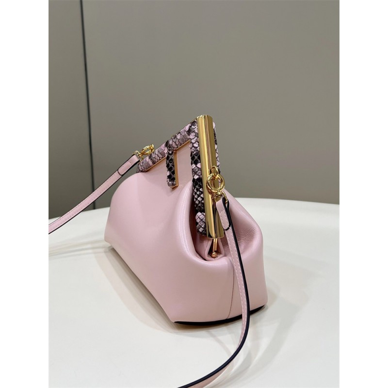 Fendi First Small Pink leather and python leather bag 8BP129AKKUF1HOQ