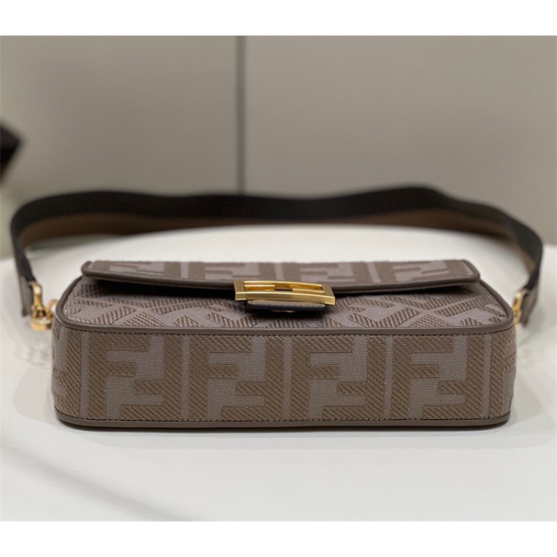 Fendi Iconic medium Baguette grey canvas bag 8BR600AC9OF1F7M