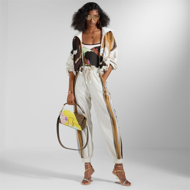 Fendi Iconic medium Baguette FF glazed fabric bag 8BR600AJH0F1HB5