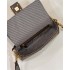 Fendi Iconic medium Baguette bag made of brown houndstooth wool with the  FF embroidery 8BR600AKRZF1IRG