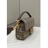 Fendi Iconic medium Baguette bag made of brown houndstooth wool with the  FF embroidery 8BR600AKRZF1IRG