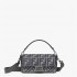 Fendi Iconic medium Baguette bag made of gray houndstooth wool with the  FF embroidery 8BR600AKRZF1J5M