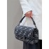 Fendi Iconic medium Baguette bag made of gray houndstooth wool with the  FF embroidery 8BR600AKRZF1J5M
