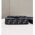 Fendi Iconic medium Baguette bag made of gray houndstooth wool with the  FF embroidery 8BR600AKRZF1J5M