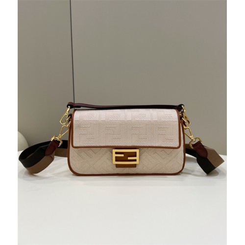 Fendi Iconic medium Baguette canvas bag 8BR600AAA