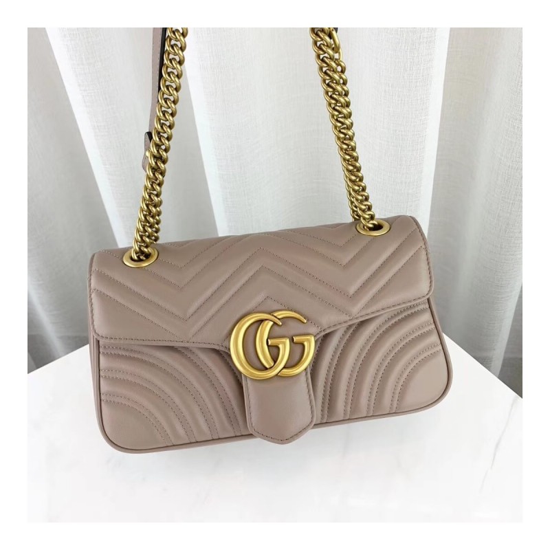 Gucci GG Marmont Matelasse Chevron Leather Small Shoulder Bag 443497