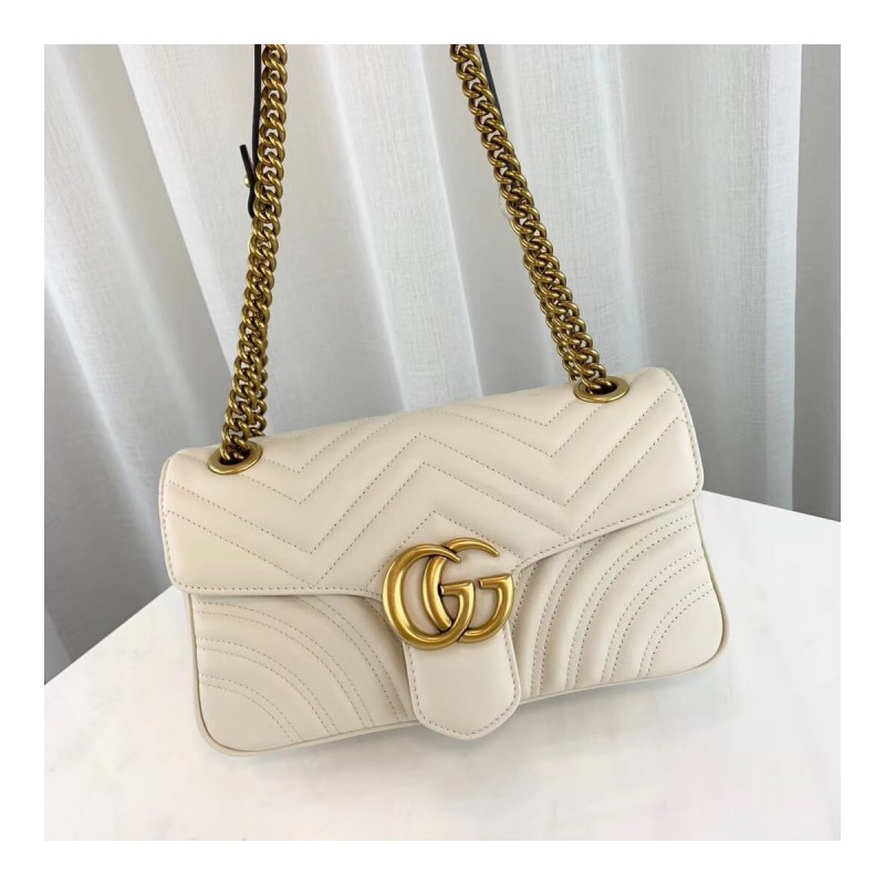 Gucci GG Marmont Matelasse Chevron Leather Small Shoulder Bag 443497