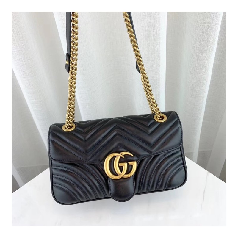 Gucci GG Marmont Matelasse Chevron Leather Small Shoulder Bag 443497