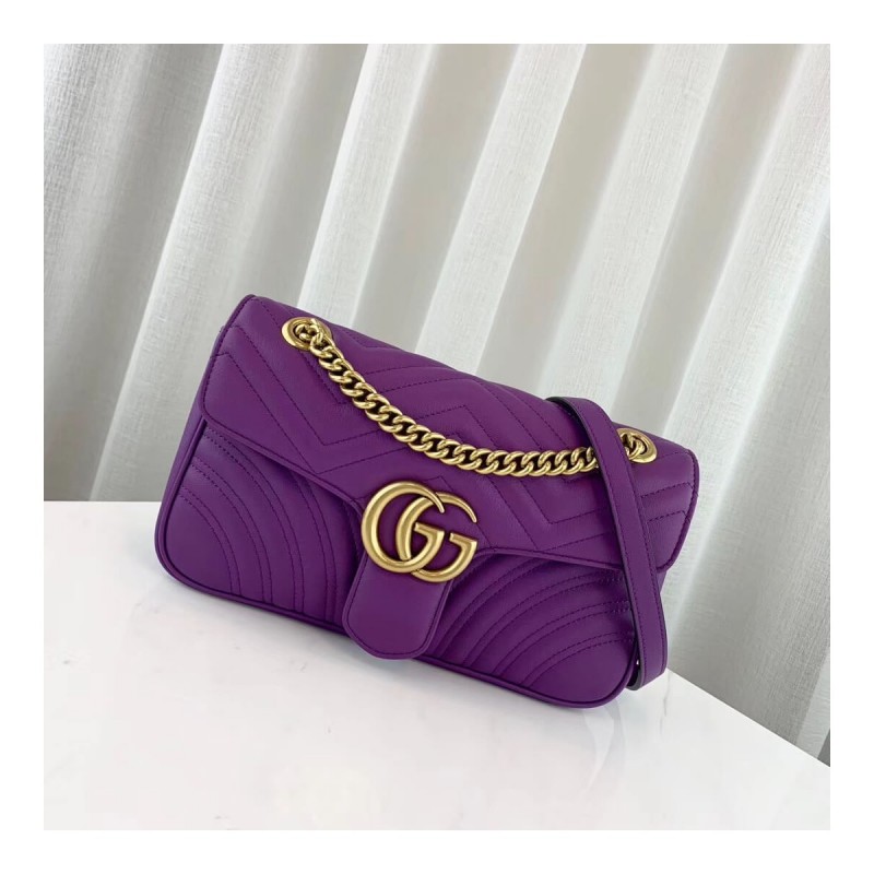 Gucci GG Marmont Matelasse Chevron Leather Small Shoulder Bag 443497