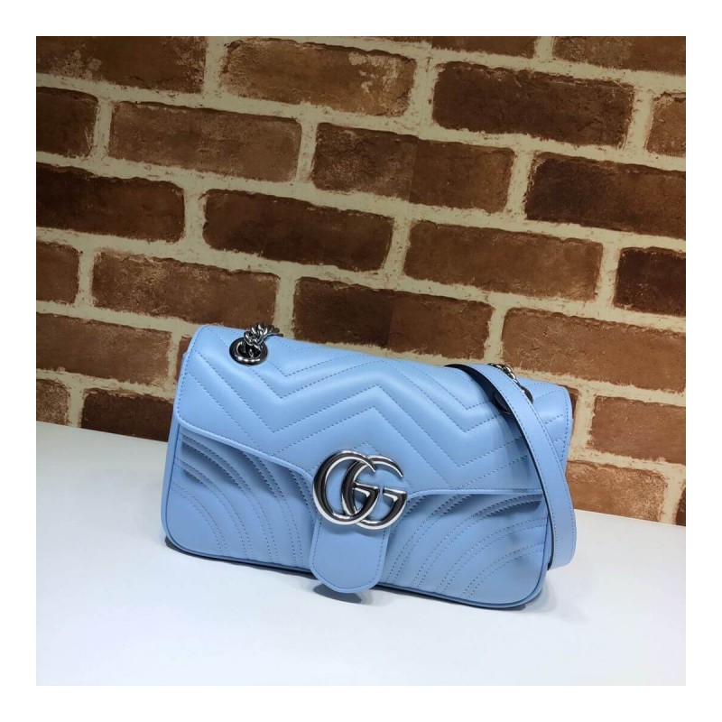 Gucci GG Marmont Matelasse Chevron Leather Small Shoulder Bag 443497