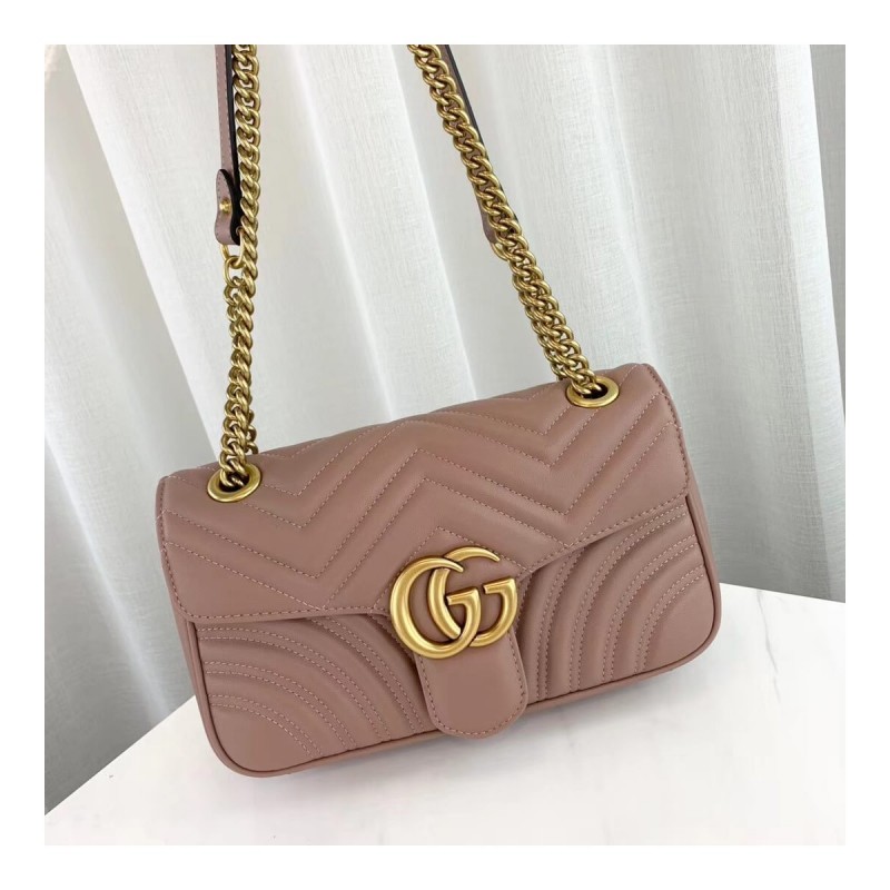 Gucci GG Marmont Matelasse Chevron Leather Small Shoulder Bag 443497