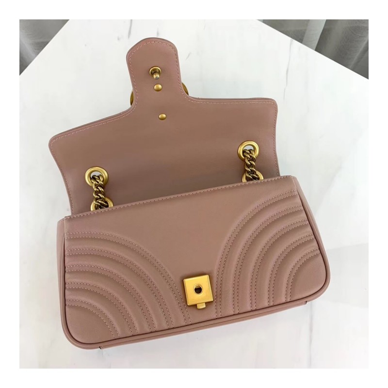 Gucci GG Marmont Matelasse Chevron Leather Small Shoulder Bag 443497