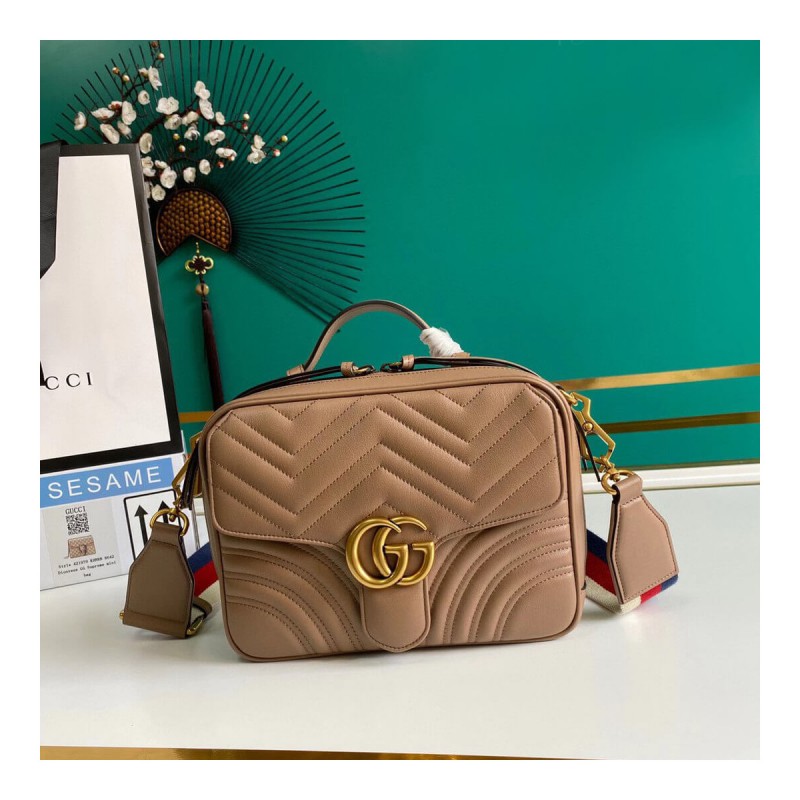 Gucci GG Marmont Matelasse Top Handle Bag 498110