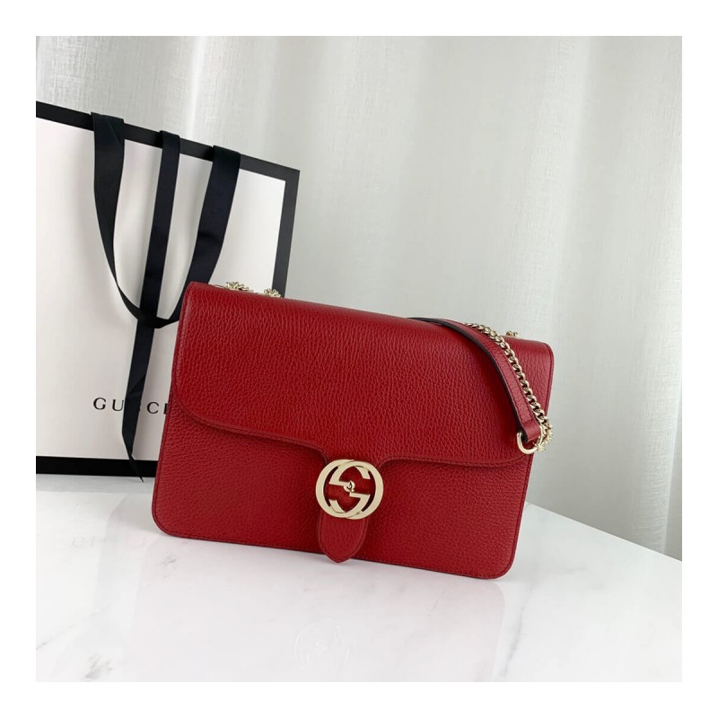 Gucci Interlocking GG Leather Crossbody Bag 28cm 510303