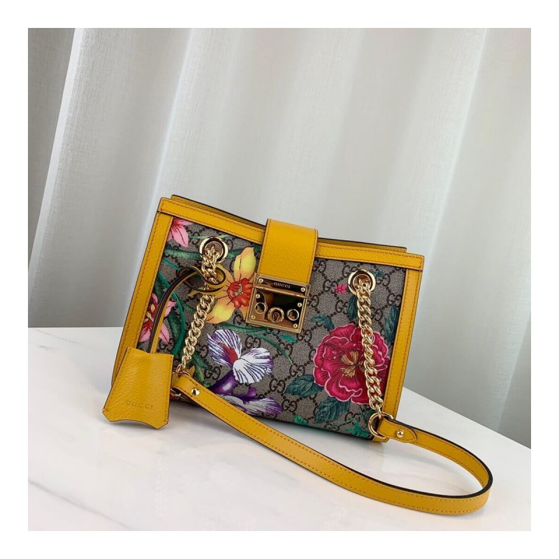 Gucci Padlock GG Flora Small Shoulder Bag 498156
