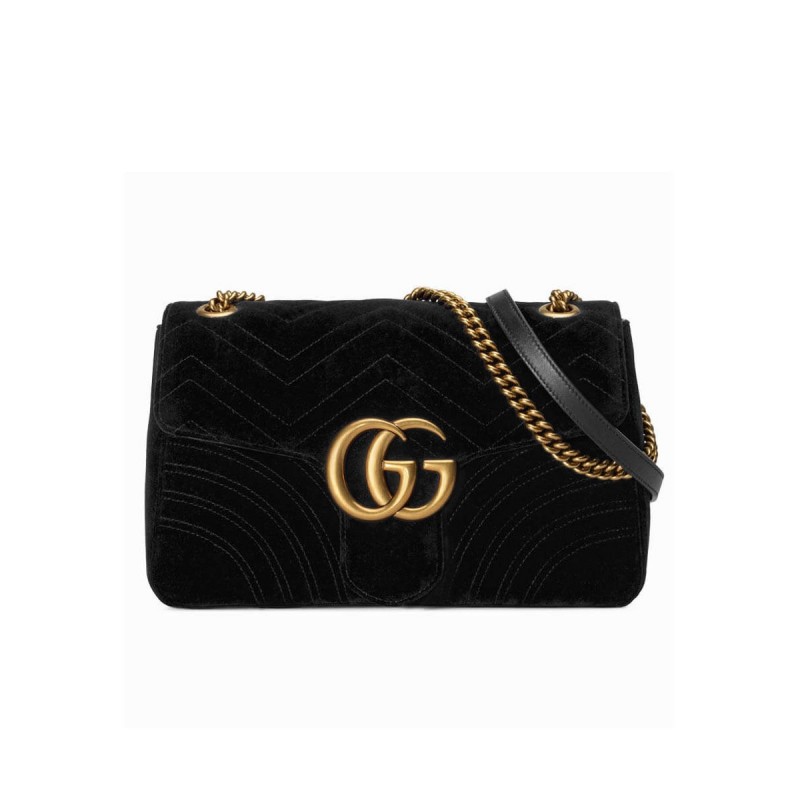 Gucci GG Marmont Medium Velvet Shoulder Bag 443496