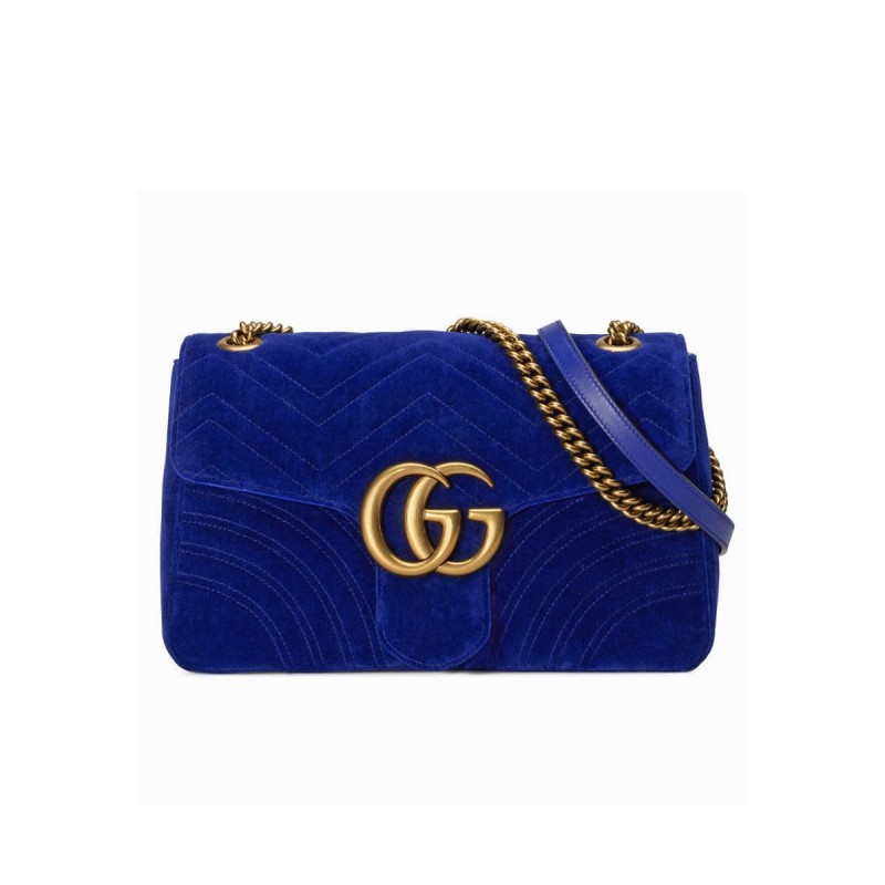 Gucci GG Marmont Medium Velvet Shoulder Bag 443496