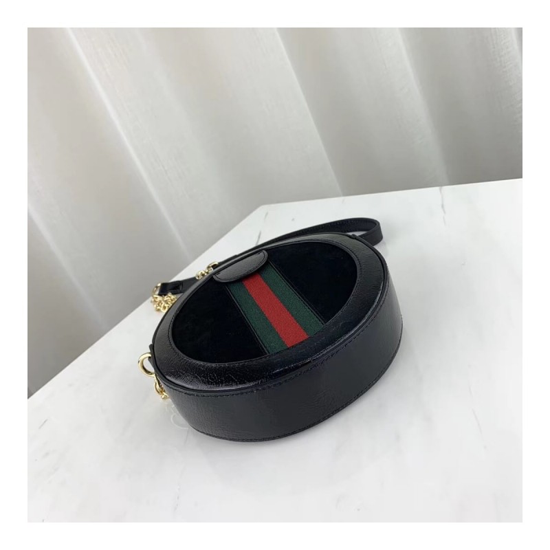 Gucci Suede Ophidia Mini Round Shoulder Bag 550618