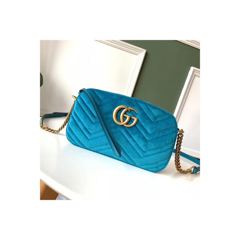 Gucci GG Marmont Velvet Small Shoulder Bag 447632